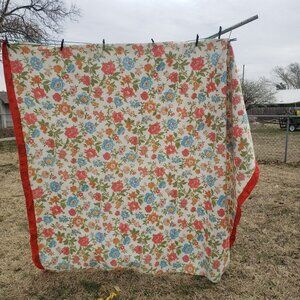Vintage Coventry‎ Garden 72" X 90" Polyester Blanket Twin or Full